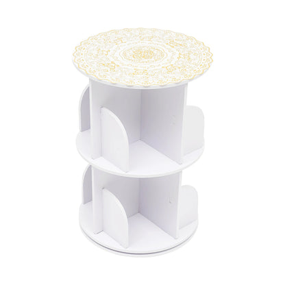 2-Tier Rotating Bookshelf: Stylish Design,