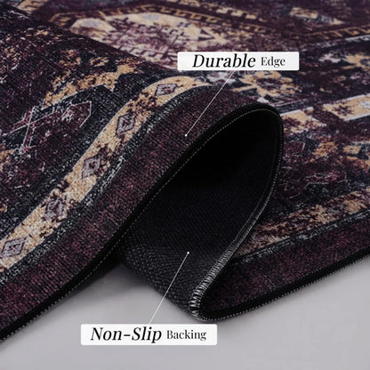 2x3 Machine Washable Area Rugs LowPile NonSlip NonShedding Foldable Kid Pet Friendly Area Rugs for living room bedroom kit