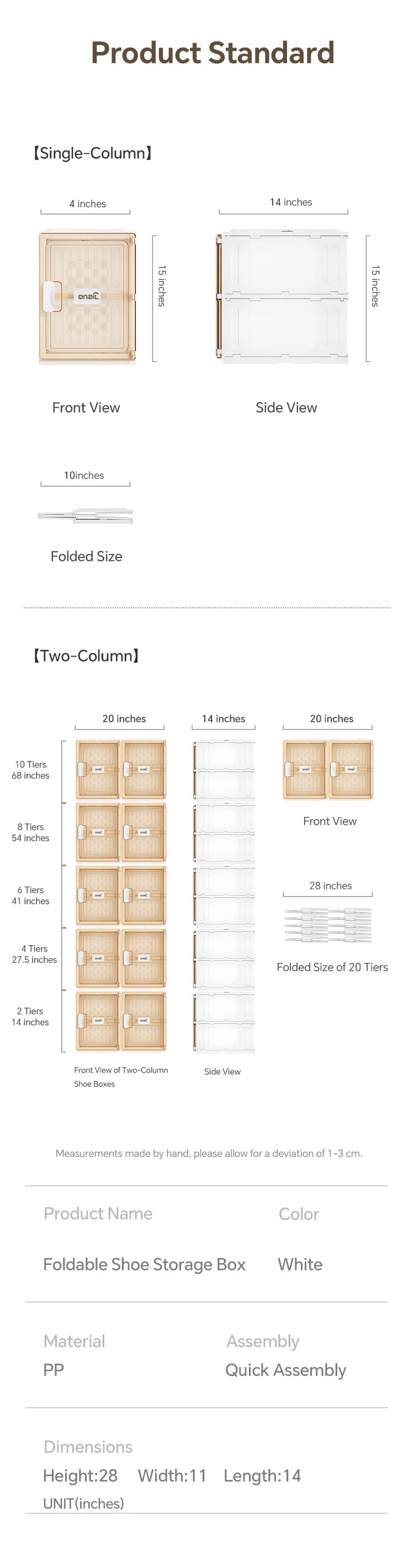 Foldable Clear Shoe Box,One Piece Shoe Rack, Bedroom Living Room Entrance Dormitory Accessory (For Entrance) Folding Sneaker