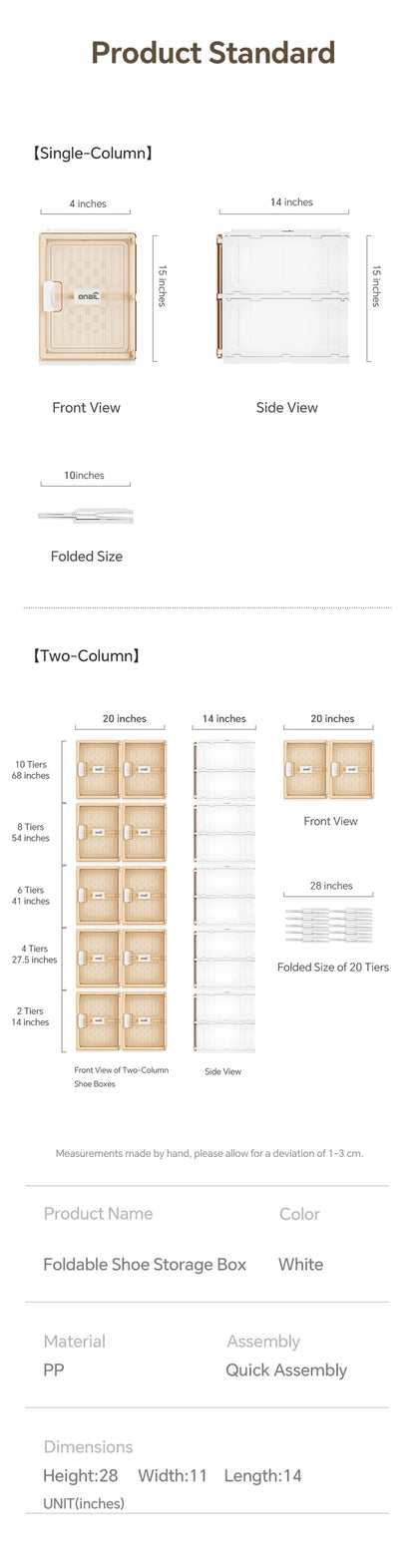 Foldable Clear Shoe Box,One Piece Shoe Rack, Bedroom Living Room Entrance Dormitory Accessory (For Entrance) Folding Sneaker