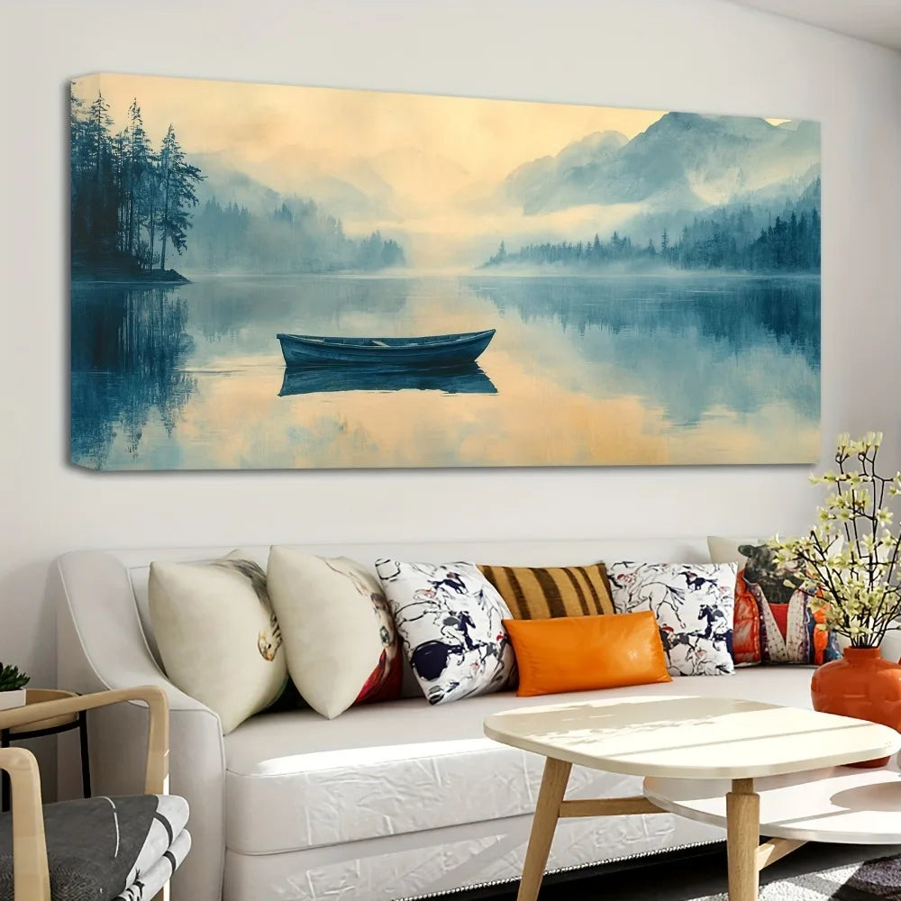 1.5 inch thick pine solid wood frame, painting,