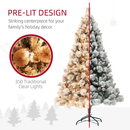 6.5 ft PreLit Artificial Christmas Tree with 350 Clear Lights and 1107 Tips