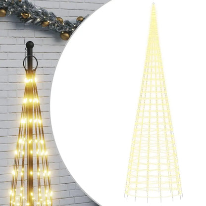 Warm White Christmas Tree Lights for Flagpoles - 3000 LEDs, Perfect Holiday Decoration