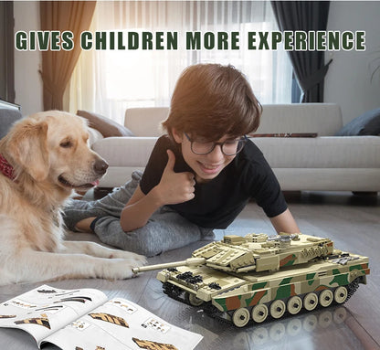 tank toy Technical The APP&RC Leopard 2 Tank Building Block Assembly Tank Brick Set Kids Christmas Gift