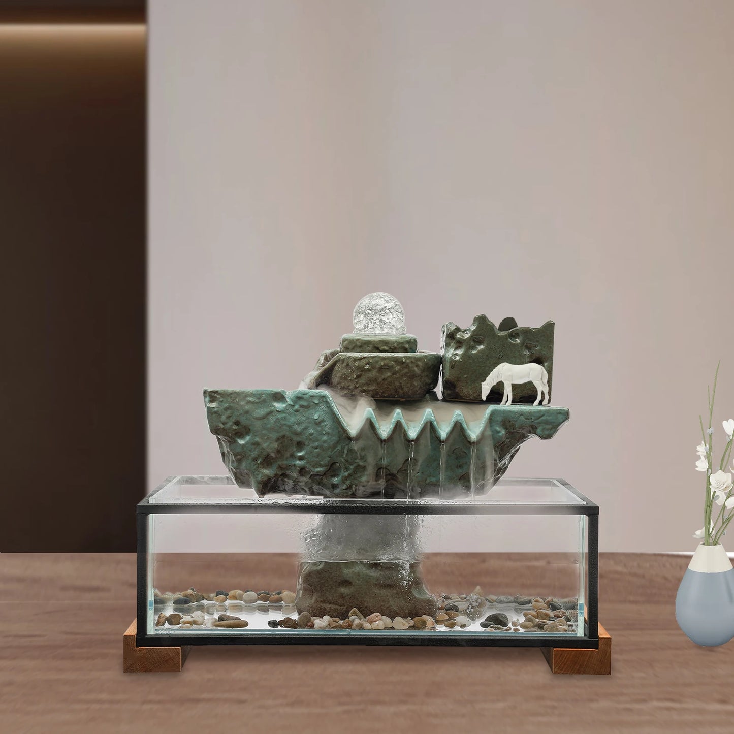 Zen Tabletop Water Fountain  Fish Tank