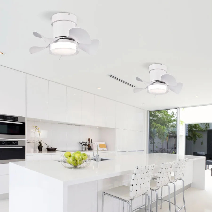 21 inch Ceiling Fan with 3 Color Temperatures Light and Remote Control DC Motor Powerful and low noise Small Space ceiling fan