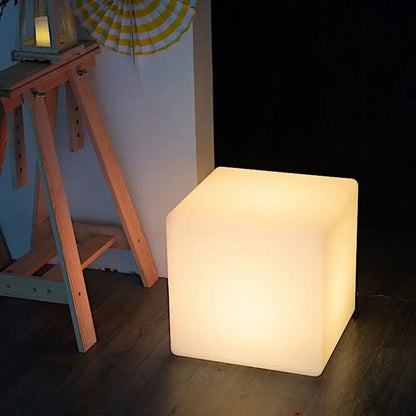 LED RGB Changing Cube Stool, Multi-Color Light Chair Seat for Outdoor, Indoor, and Patio Parties