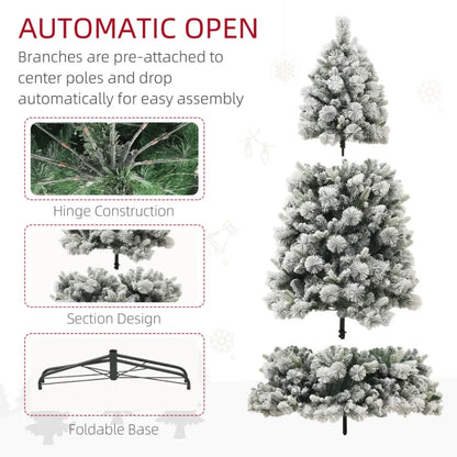 6.5 ft PreLit Artificial Christmas Tree with 350 Clear Lights and 1107 Tips