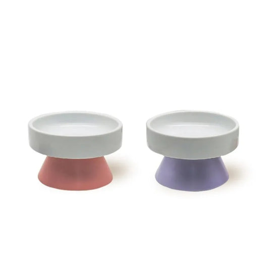 Cat Ceramic Raised Food Bowls