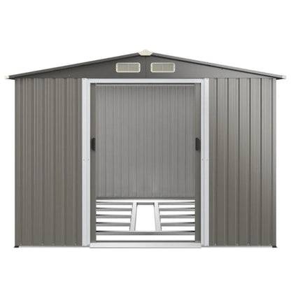 8 x 6 Feet Galvanized Steel Storage Shed for Garden Yard