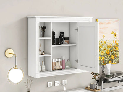 Wall Mounted Bathroom Storage Cabinet And Mirror
