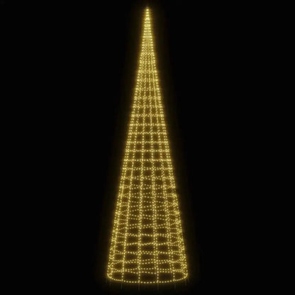 Warm White Christmas Tree Lights for Flagpoles - 3000 LEDs, Perfect Holiday Decoration