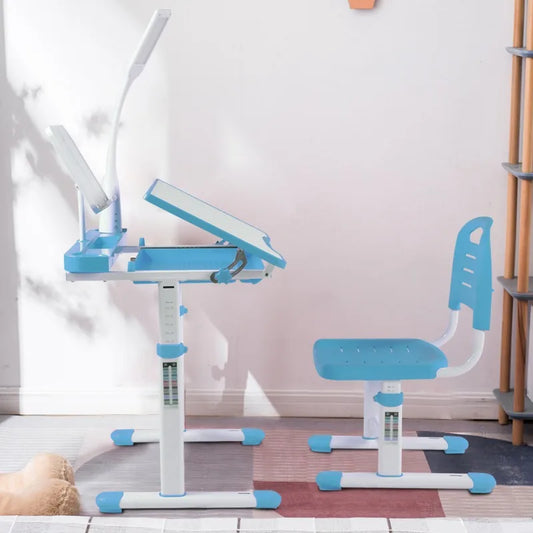 kids desk and chair set for kids blue