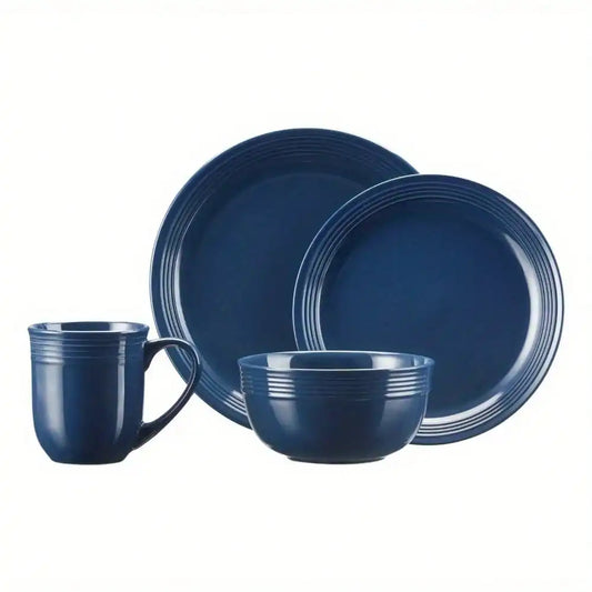 Stone tableware set, 16 pieces,