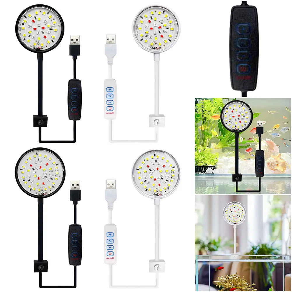 USB Small Fish Tank Light Dimmable LED Moving Aquarium