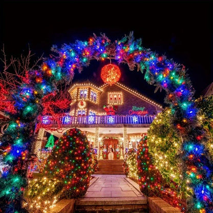 4 Pack 100 LED Solar String LightsTotal 8 Modes Solar Powered Christmas Tree Lights for Outdoor Home Patio and Party Decorations