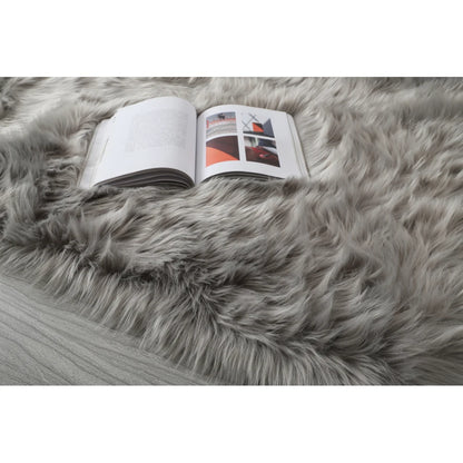Faux Fur Sheepskin Area Rug Bedroom Blanket Living Room