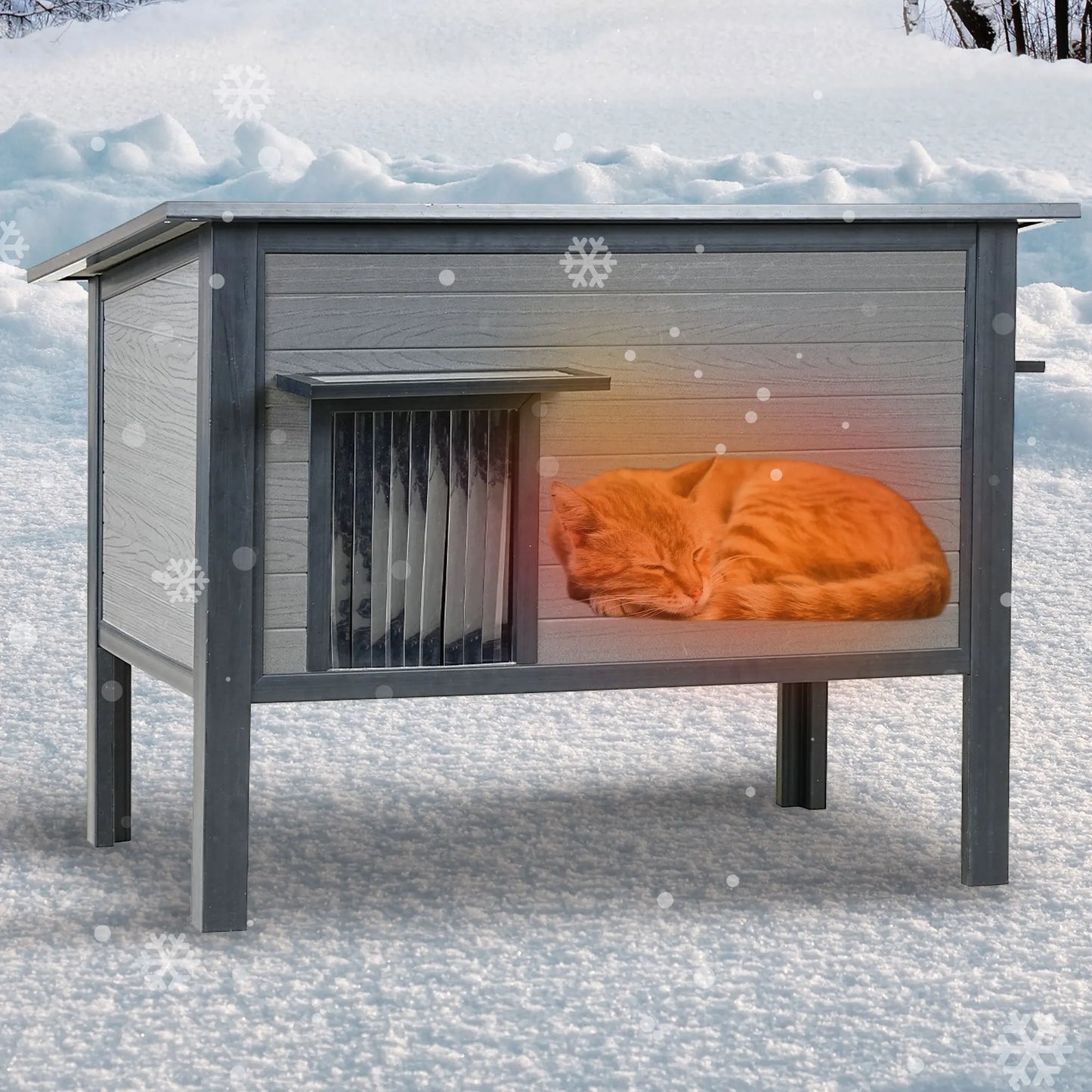 Indoor Outdoor Cat House, Weatherproof,