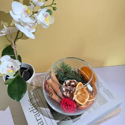 Qingbei Rina Christmas Potpourri BagsCinnamon Apple Pine Scented Potpourri Bowl Filler Winter Holiday Decorative Dried Flowers