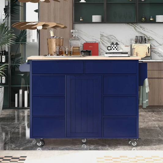 kitchen Cart with Rubber Wood Countertop Kitchen Island h