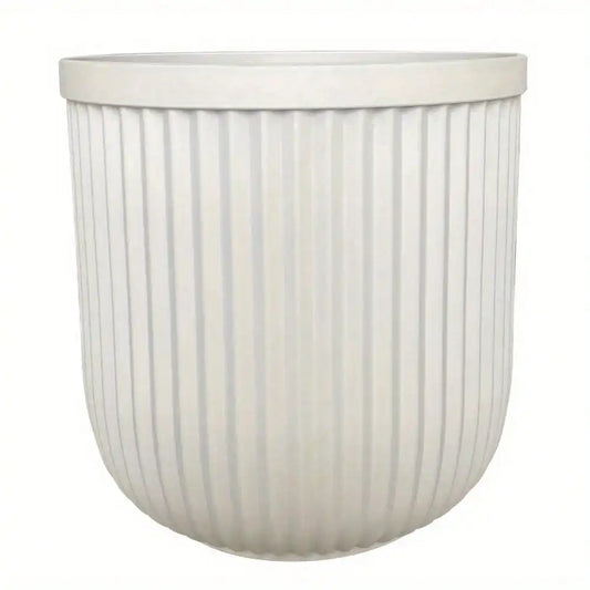 16"W x 16"L x 15.8"H White Resin Plant Pot Planter, suitable for all plants indoors and outdoors