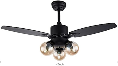 Ceiling Fan Lamp 3 Blades 3 Speed Fan for Bedroom Dining Room Home Office with Remote Control