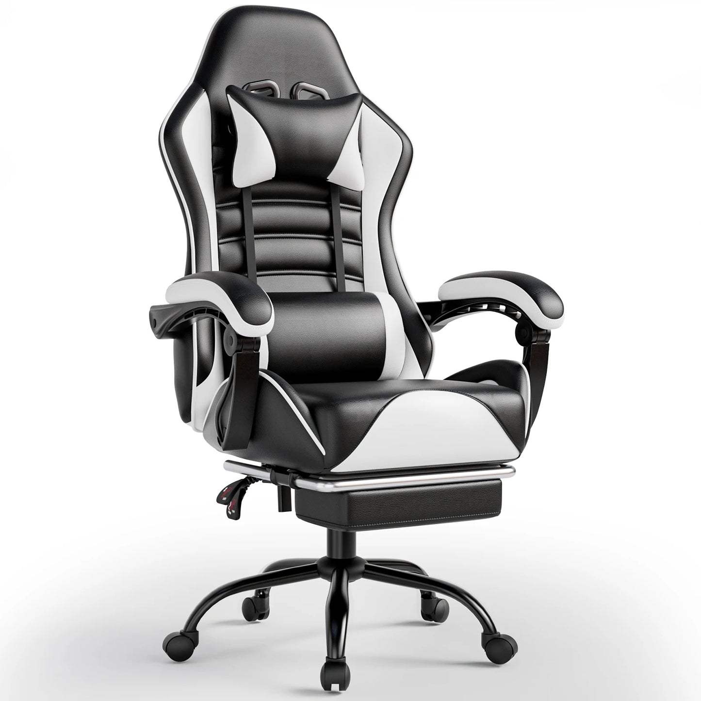 Ergonomic Gaming Chair with Footrest, Racing Style Video Game Chair for Adults, Reclining Gamer Chair Office Chair