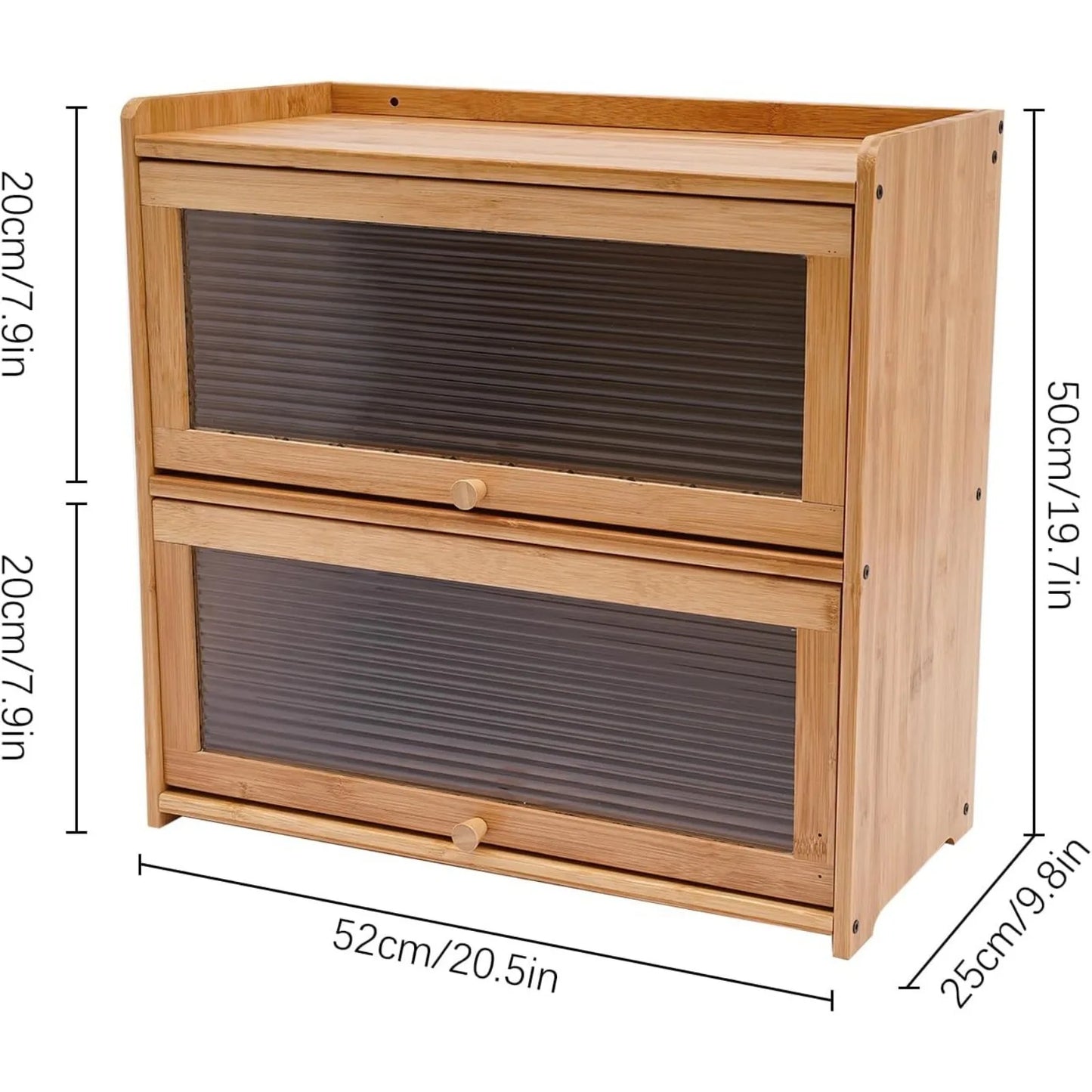 2-Tier Bamboo Storage Cabinet