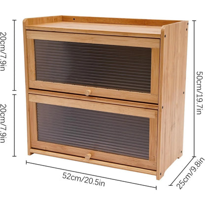 2-Tier Bamboo Storage Cabinet