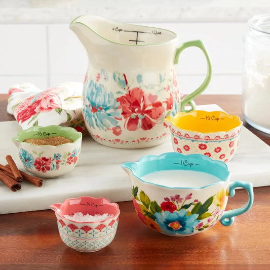 Durable Pottery 5-Piece Measuring Cup Set