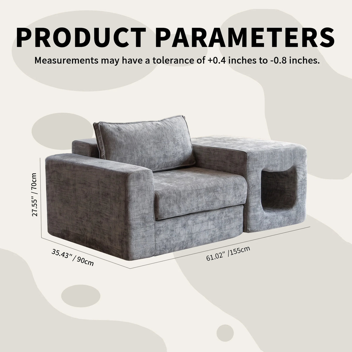 Modular Sofa Built‑in Pet Cave Pet‑Friendly Couch