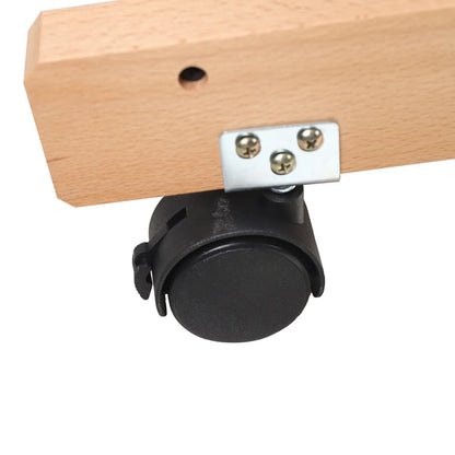 Wooden H-Frame Easel, Adjustable 56" to 91" Height, Movable Artist Stand for Studio Painting and Display