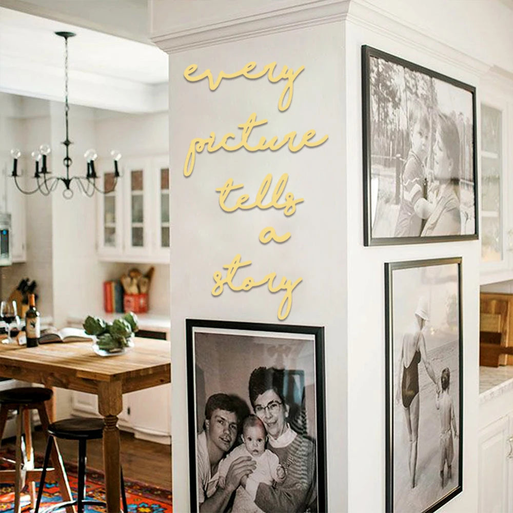 5pc Black Metal Wall Art Every Picture Tells A Story