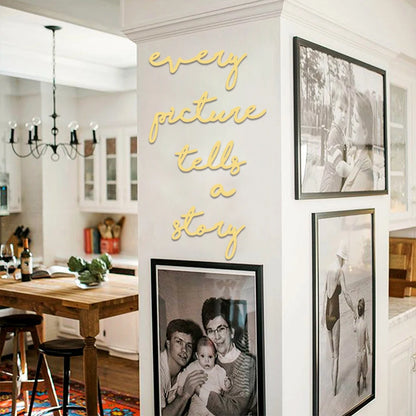 5pc Black Metal Wall Art Every Picture Tells A Story