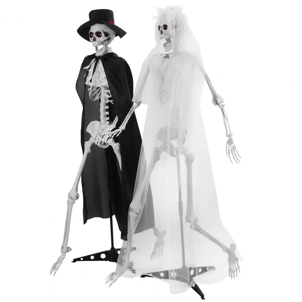 Halloween Bride Groom Skeleton, Simulated Skeleton with Movable Joints