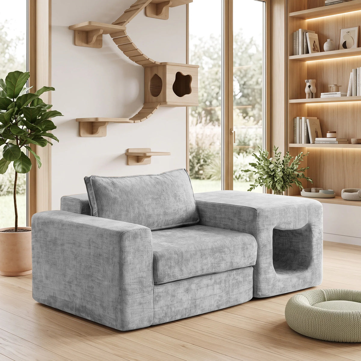 Modular Sofa Built‑in Pet Cave Pet‑Friendly Couch