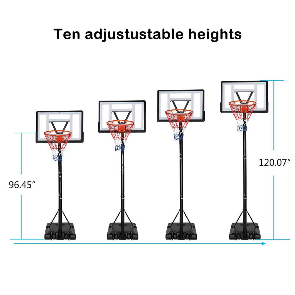 Basketball Hoop Outdoor Portable  Adjustable Height