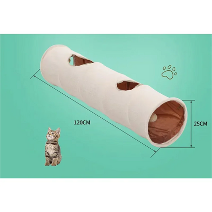 Pet Cat Toys Big Long Cat Tunnel with Ball Foldable