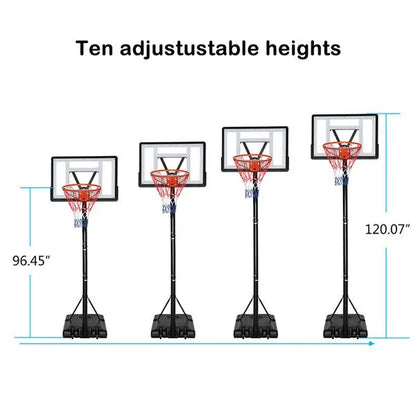 Basketball Hoop Outdoor Portable  Adjustable Height