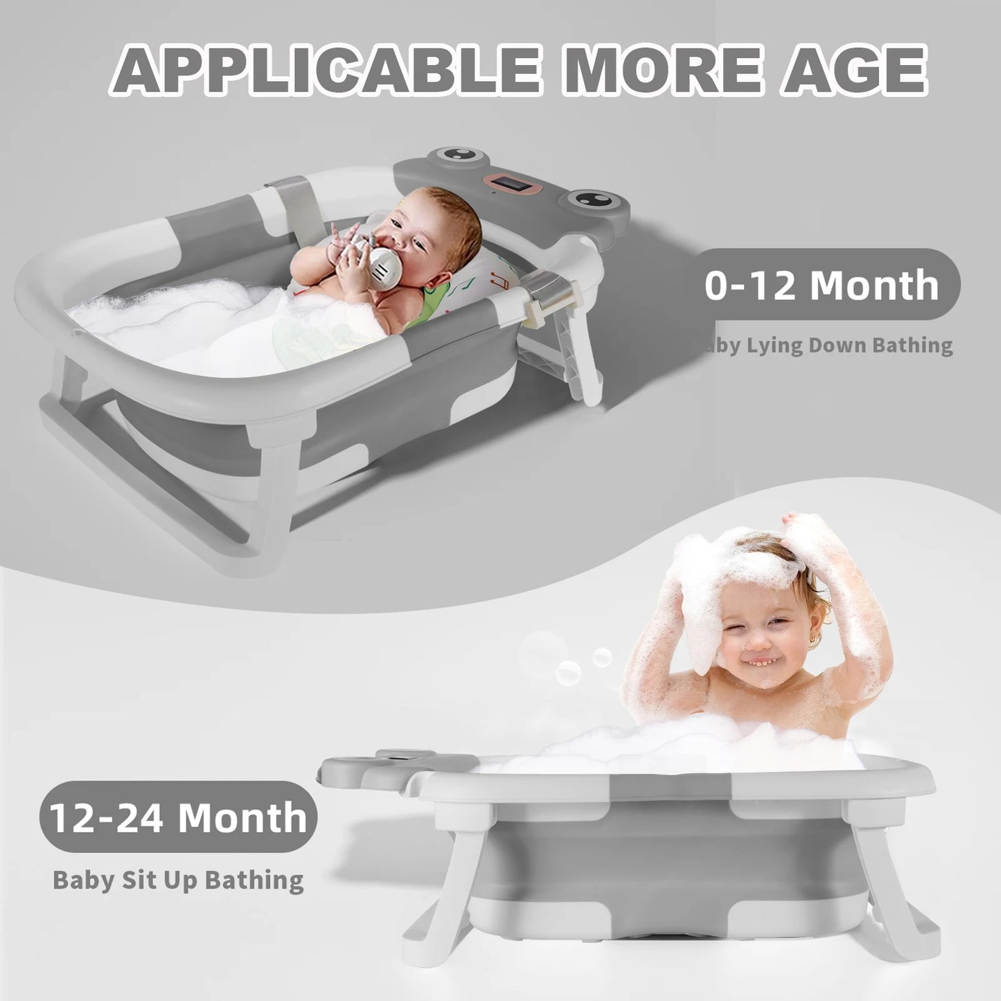 Baby Bathtub Real-Time Temperature Display