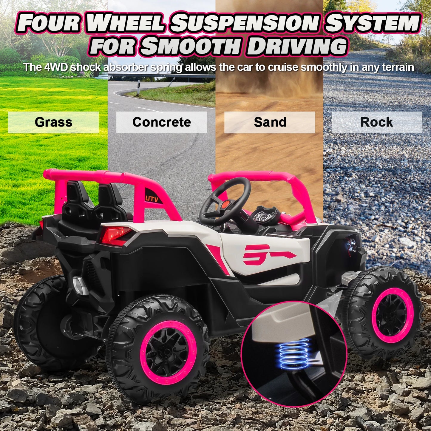 24V Ride On Car for Kids w/Remote Control,  Battery Powered