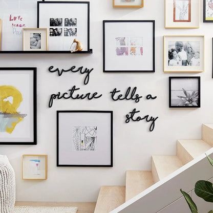 5pc Black Metal Wall Art Every Picture Tells A Story