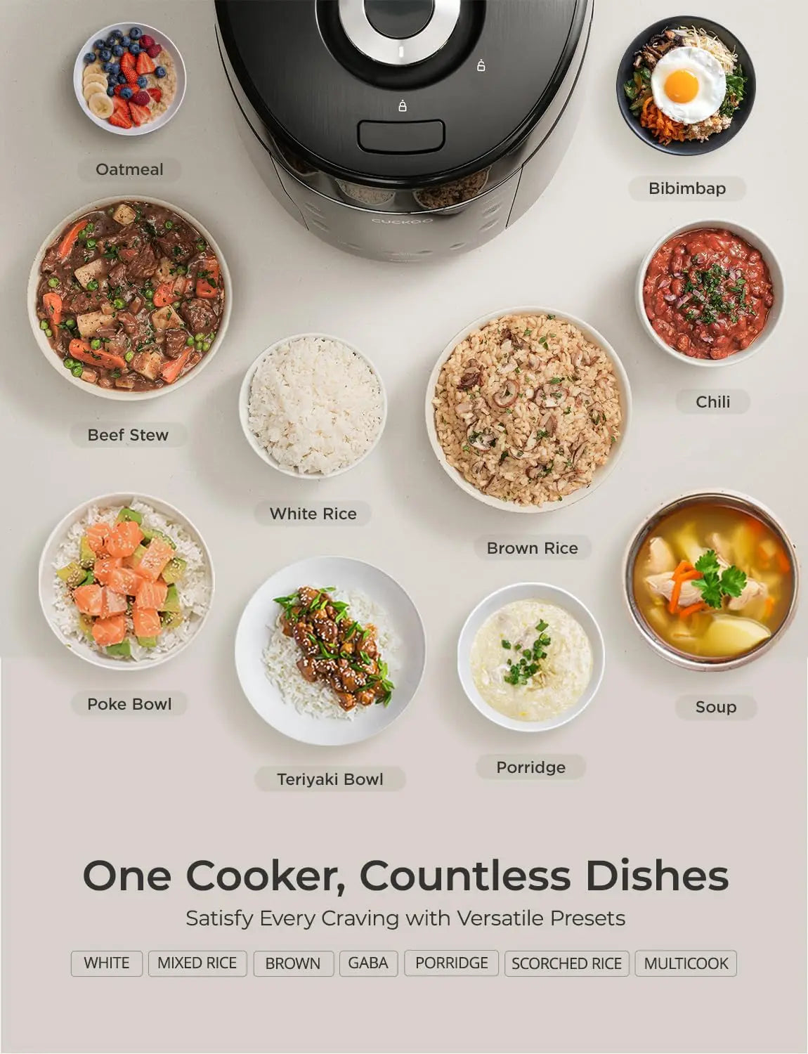 High Pressure Rice Cooker 10-Cup Uncooked / 20-Cup Cooked with Nonstick Inner Pot, Large Rice Maker