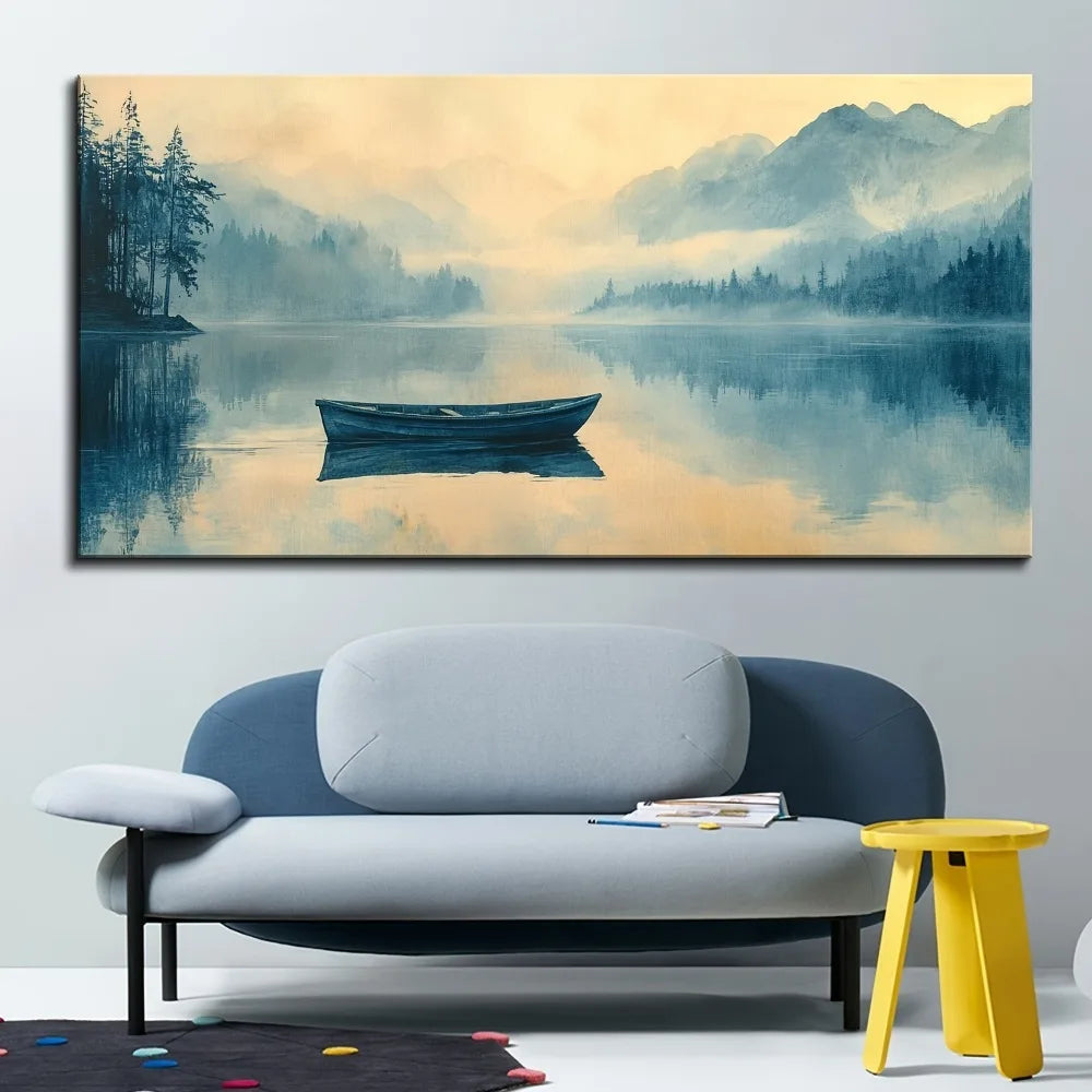 1.5 inch thick pine solid wood frame, painting,