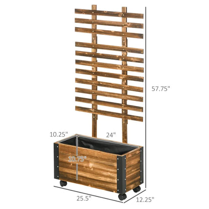 Raised Garden Bed with Trellis 58 for Vine Plants Flowers Climbing