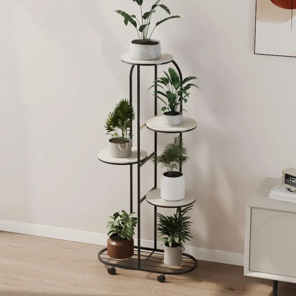 5 Tier Plant Stand Metal Tall Plant Shelf for I