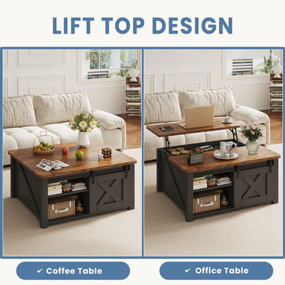 Wood Lift Top Coffee Tables Square Living Room Adjustable Storage Shelf Easy Lift Or Lower For Tea Dining Tables