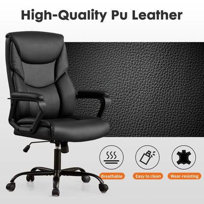 Leather Padded Armrest Chairs