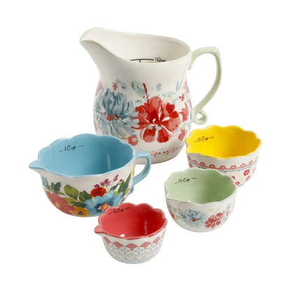 Durable Pottery 5-Piece Measuring Cup Set
