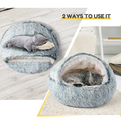 25'' Pet Cat Dog Lovely Cat Beds Nest Soft Comfortable Semi-enclosed Cat Nest Kennel indoor Pet house Supplies for Pet to Rest